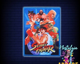 ストリートファイターのプリントされたレトロゲームパッチ任天堂