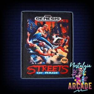 Fer imprimé SEGA Streets Of Rage sur une vidéo de jeu vidéo écusson gaming rétro