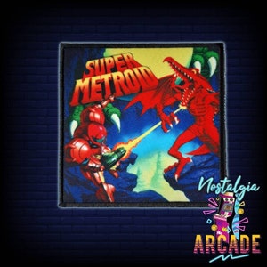 Super Metroid Nintendo retro video game iron on patch gamer