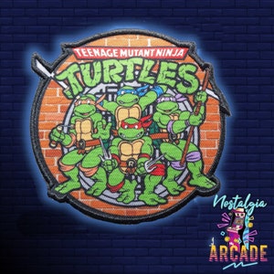Teenage Mutant Ninja Turtles TMNT retro cartoon patch iron on nostalgia