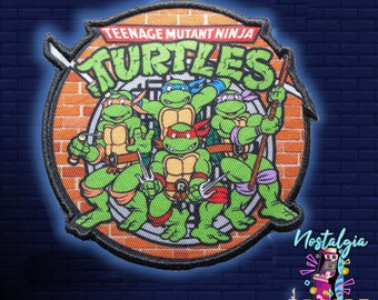 Teenage Mutant Ninja Turtles TMNT retro cartoon patch iron on nostalgia