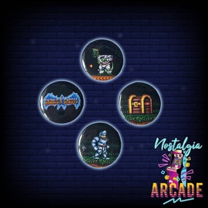 グールズ アンド ゴースト レトロ ビデオゲーム バッジ セット セガ コンピュータ ゲーム