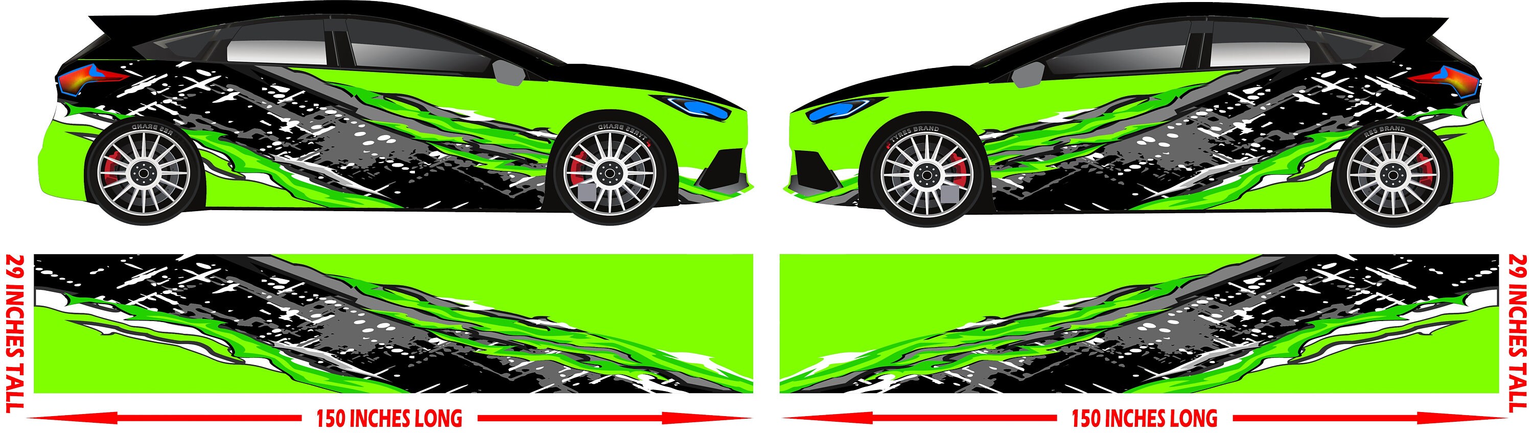 48 Open Wound Race Car Side Wrap Laminated Print Modified Late Model