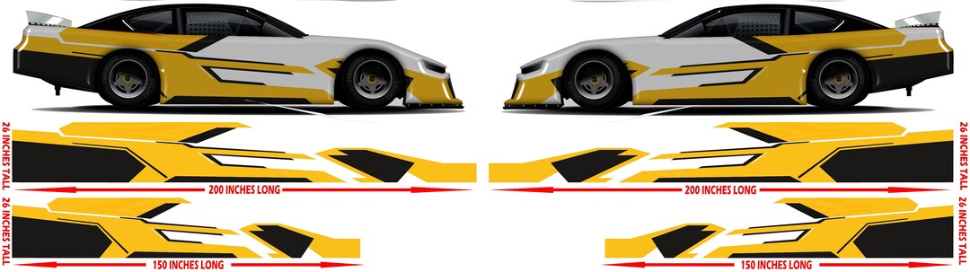 30 Golden Boy Race Car Side Wrap Laminated Print Modified Late Model ...