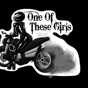 07 Biker Chick Decal-High Quality 7 yr Vinyl;Laminated