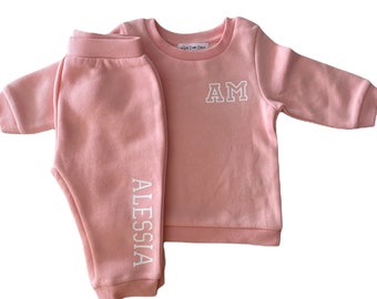 Newborn toddler personalized tracksuit