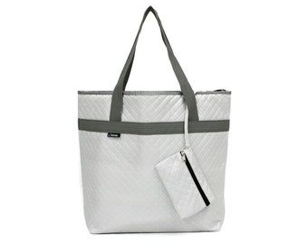 Insulated Cooler Tote Bag (Collapsible for Picnic, Grocery Shopping, Beach Outing)