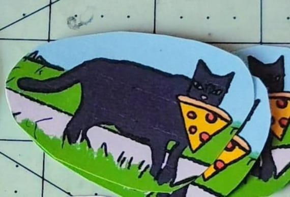 Pizza cat sticker