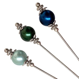 Pearl Hat Pins in a Choice of Colour and Length Wedding Hats,  Gifts for Women, Stick Pins, Lapel Pins, Hijab Pins, Decorative Pins
