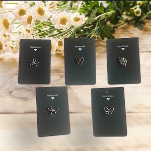 Silber Knopf Pins, Anstecknadel, Bluse Anstecknadel, Brosche Pins, extra Knopf Pins, Taschen Pins, Herz Pin, Schleifen Pin, Schmetterling Pin