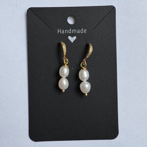 Natural Freshwater Pearl Drop Earrings, Wedding Earrings, Gold Pearl Earrings, Bridal Earrings, Pearl jewellery, Bridesmaid jewelry Gifts