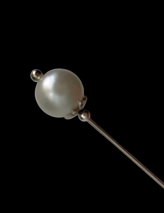 Pearl Hat Pin Silver Vintage Style Hat Pin Wdding Guest Hats  display picture 1