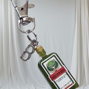 Personalised Mini Alcohol Bottle Keyring, Happy Birthday gift for him, Birthday Keychain Gift, Birthday Gift for boyfriend Novelty gift Men