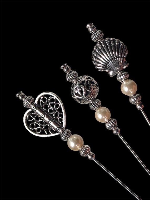 Tibetan Silver Hat Pins Vintage Style Hat Pin in a Choice of  display picture 1