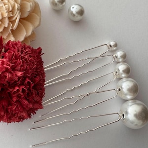 Set of 18 Bridal Hair Pins, Mixed Sizes Pearl hair pins, Wedding hair accessories Silver/ Gold Hair Pins, Pearl Pin, Wedding Hair Clip