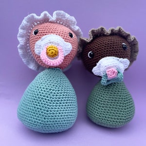 Patrón de crochet para bebé amigurumi con chupete