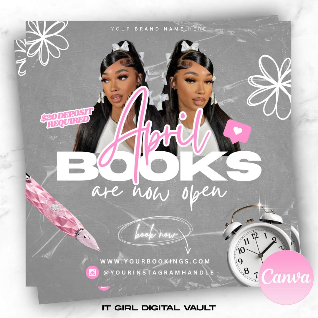 Editable April Bookings Flyer: Canva Template - Etsy