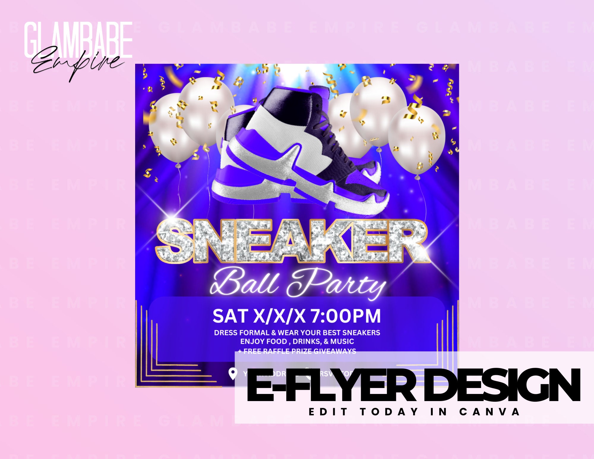 Sneaker Ball Gala Flyer Sneaker Ball Invite Sneaker Ball Etsy