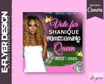 Vote Homecoming Queen Flyer, Homecoming Flyer, Class Flyer, Campaign ...