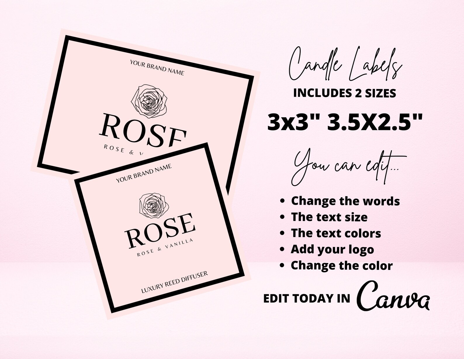 DIY DIFFUSER LABEL Reed Diffuser Labels étiquettes Etsy