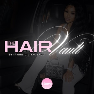 Editable Hair Dresser Logo Template on Canva free version