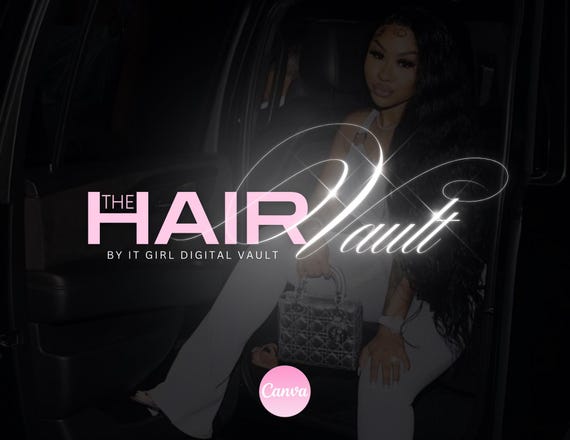 Editable Hair Dresser Logo Template on Canva free version