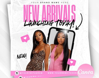 Redigerbar nylanserad flyer, butiksmall (Canva)
