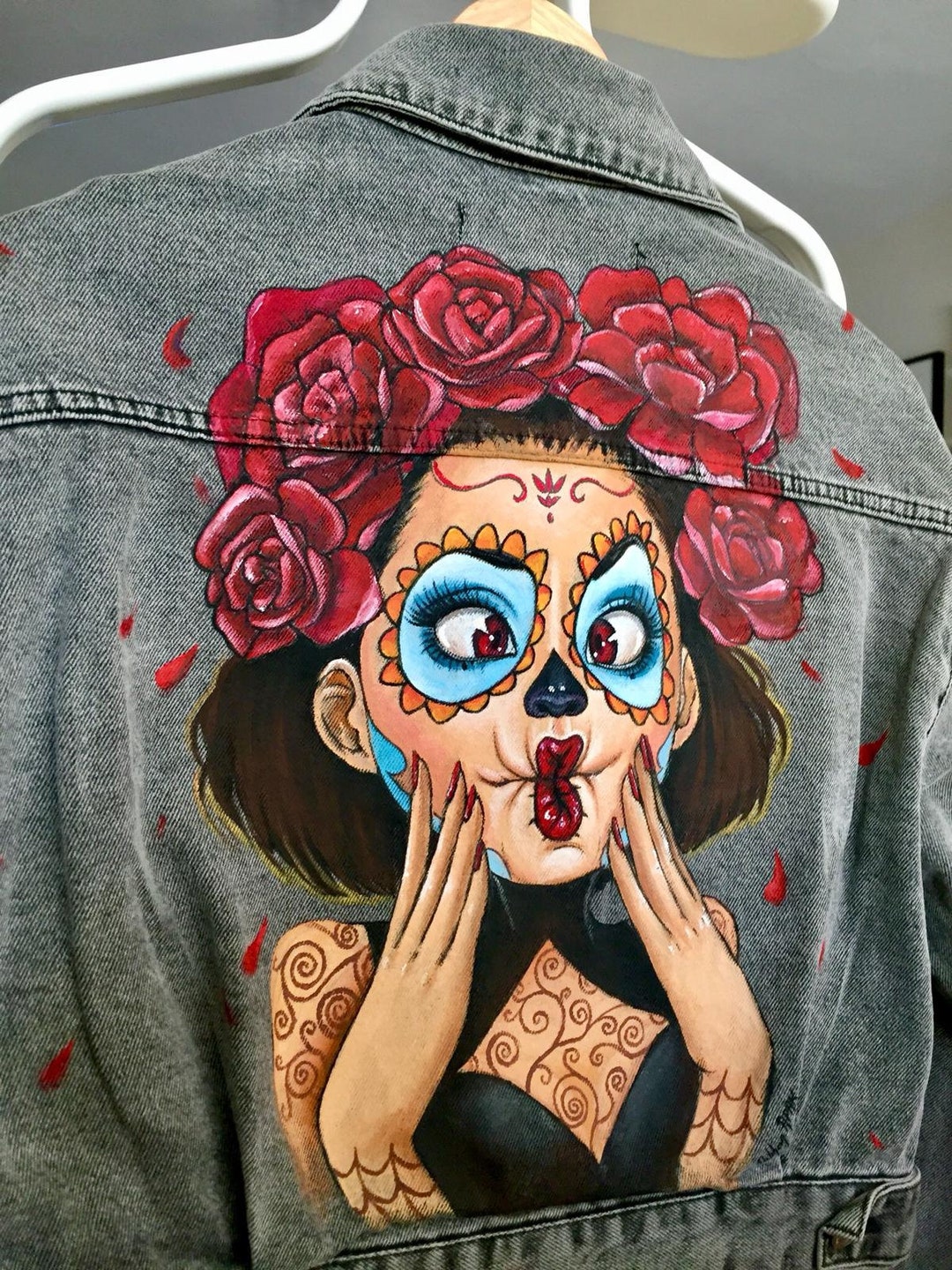 ジャケット・アウター YOKE / HAND PAINTED DENIM TRUCKER JACKET YOKE HAND PAINTED DENIM TRUCKER JACKET [BLACK] - Fresh