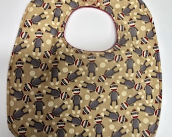 Baby Bib Sock Monkey