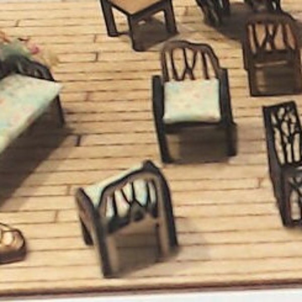 Quarter Scale Fairy Living room or Patio furniture set of 8 pieces