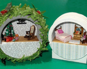 12th Scale Round Wall Decor - Ideal for 144th Furniture: Customize for Holidays or Seasons!