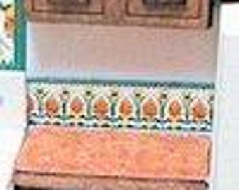 Quarter Scale Classic Kitchen Cabinet Kit with Realistic Faux Door Details - 1:48 Kitchen Upper and Lower Cabinets Kit