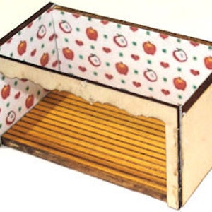 1 144thMiniature Room Box with Scalloped Edge | Open Top for Display | Base Included for Finishing Touch