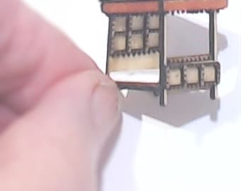 144th scale Castle King bed kit, micro-scale, 1/144th