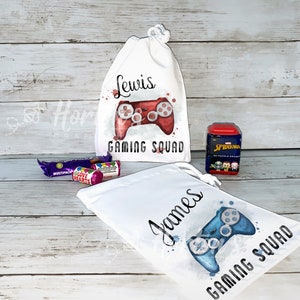 PersonalisedBirthday Gaming Squad Theme Party Bags | Kids Gift bag| Birthday Party Bags  | Birthday Badge | Party Favour bags