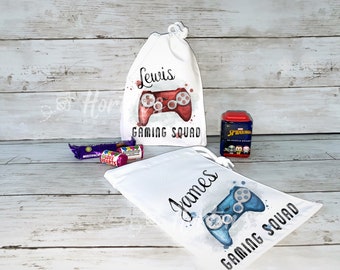 PersonalisedBirthday Gaming Squad Theme Party Bags | Kids Gift bag| Birthday Party Bags  | Birthday Badge | Party Favour bags