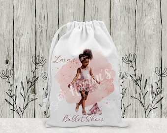Personalised Looks like me Ballet Shoe Pouch, Pointe Shoe Bag gift for her
