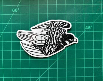 frightful peregrine falcon sticker