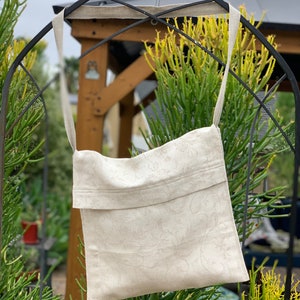 Linen Cross Body Messenger Bag