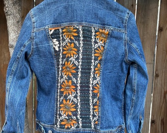 Upcycled Reworked Denim / Jean Jacket/ Kantha Quilt - Etsy