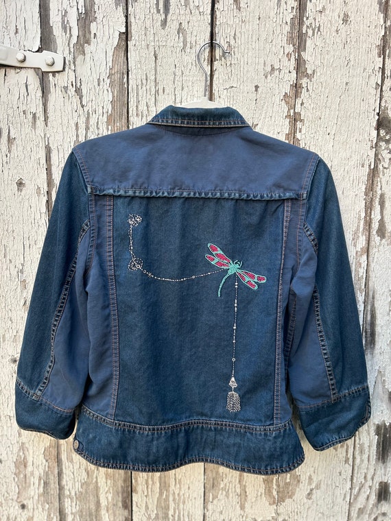 Vintage Oilily Embroidered Denim Jacket - image 2