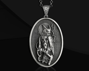Collana Con Ciondolo A Forma Di Gufo Volante In Argento Sterling - Foto 11