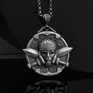 Romeinse gladiator helm hanger zilveren gladiator hanger voor man Romeinse krijger medaillon cadeau unieke Spartaanse hanger Valentijnsdag geschenken
