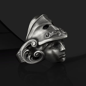 Goddess Athena 925 Sterling Silver Ring, Greek Goddess Mythology Ring, Roman Goddess of the Warrior Goddess Ring, Goddess Gift for her