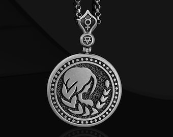 Collana in argento sterling con costellazione della Vergine: gioielli con incisione dello zodiaco