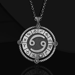 Wisiorek astrologiczny dla znaku zodiaku Rak Prezenty urodzinowe, Biżuteria znaku zodiaku Rak, Naszyjnik z zawieszką Rak Prezent, Naszyjnik z horoskopem Rak