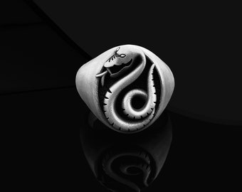 Hogwarts Family Draco Malfoy Slytherin Silver Ring Gift to Best