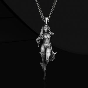 Freya Viking Goddess Necklace: 925 Sterling Silver Norse Pagan Jewelry