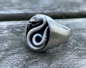 Buy Draco Malfoy Family Slytherin Silver Ring Gift to Best Friend