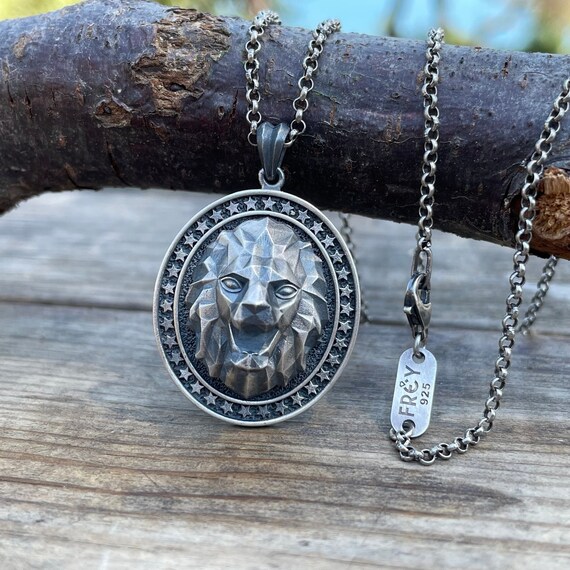 Lion Head Locket 925 Sterling Silver 